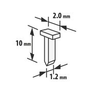 Handy tűzőgép kapocs - 1,2 x 2 x 10 mm - 2000 db