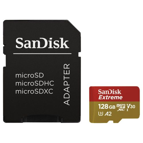 Sandisk Extreme 128GB microSD kártya, 190/90MB/s