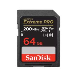   Sandisk 64GB Extreme PRO 200MB/S U3 V30 SDXC UHS-I memóriakártya