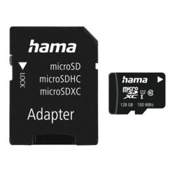 Hama 128GB MicroSDXC kártya SD adapterrel, UHS-I, V10