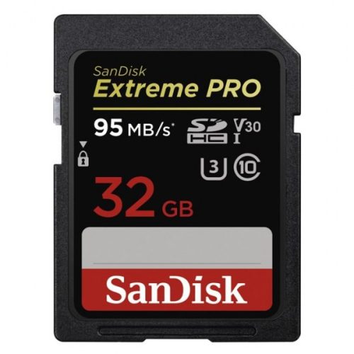 Sandisk Extreme Pro 32GB Class 10 U3 V30 SDXC memória kártya