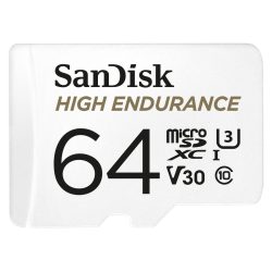   Sandisk High Endurance Card 64GB MicroSDXC U3, V30 100/40MB/s memória kártya