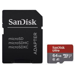 Sandisk Ultra 64GB MicroSDXC class10 A1 U1 memória kártya