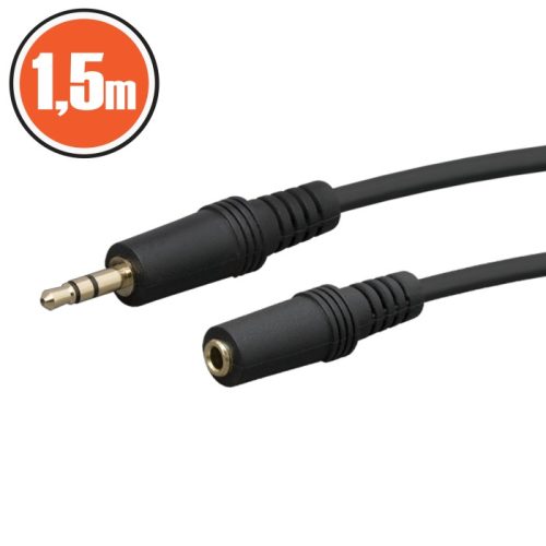 Globiz 3,5mm Jack dugó - 3,5 Jack aljzat hosszabbító kábel, 1,5m