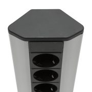 Sarokelosztó - 3 x 250V, 16A, 2 x USB - alumínium ház