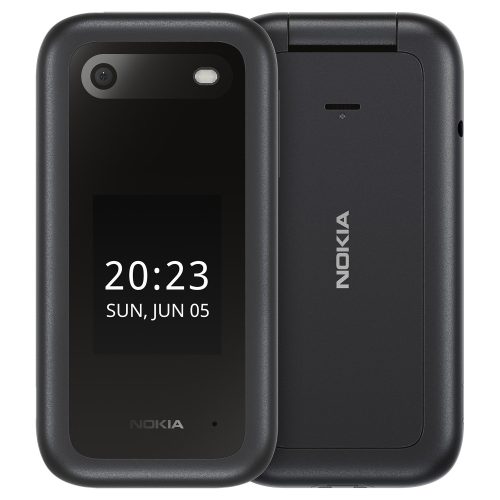 Nokia 2660 4G Flip DS, fekete mobiltelefon