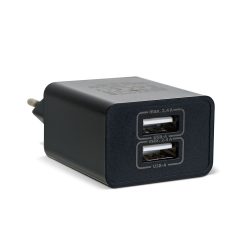 Delight 55039-2BK dupla USB Hálózati adapter, 2,4A