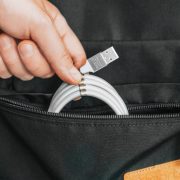 Delight micro USB kábel mágneses kábelrögzítővel, fehér, 1,2m