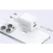 Ugreen X514 USB + USB-C fali töltő, GaN, 20 W (fehér)