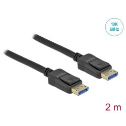   DELOCK DisplayPort 2.0 male / male összekötő 10K 60Hz 54 Gbps 2m