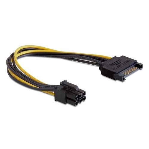 Delock PCIE VGA 6PIN-SATA tápkábel
