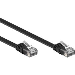 Goobay 95387 UTP cat6 lapos Patch kábel, 5m, fekete