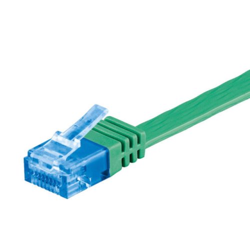 Goobay 96297 UTP cat6 lapos Patch kábel, 0,5m, zöld