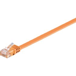 Goobay 96397 UTP cat6 lapos Patch kábel, 0,5m, narancs