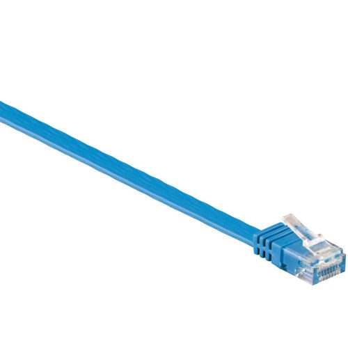Goobay 96407 UTP cat6 lapos Patch kábel, 1,5m, kék