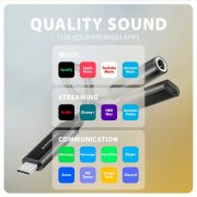 Axagon ADA-HCPD 60W Type-C - Type-C/DAC jack audió adapter