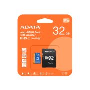 ADATA Memóriakártya MicroSDHC 32GB + Adapter UHS-I CL10 (100/20)