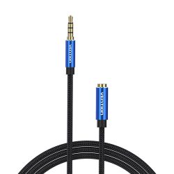   Vention BHCLJ 5m kék audió kábel TRRS 3.5mm dugó - 3.5mm alj