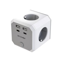   BlitzWolf BW-EC2 8 az 1-ben aljzat 4xAC / 2 x USB-A / 2 x USB-C