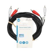 Nedis CAGL24200BK50 RCA kábel, 5m