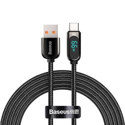 Baseus Display Fast Charging USB-A - USB-C kábel, 2m
