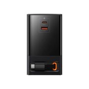 Baseus PSLR000301 PowerCombo 65W fekete hálózati töltő és elosztó