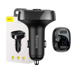   Baseus T típusú Bluetooth 2xUSB microSD FM transzmitter (fekete)