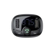 Baseus T típusú Bluetooth 2xUSB microSD FM transzmitter (fekete)