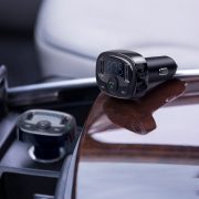Baseus T típusú Bluetooth 2xUSB microSD FM transzmitter (fekete)