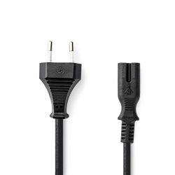 Nedis táp kábel IEC-320-C7, 2 x 0.75 mm, 2m, CEGL11040BK20