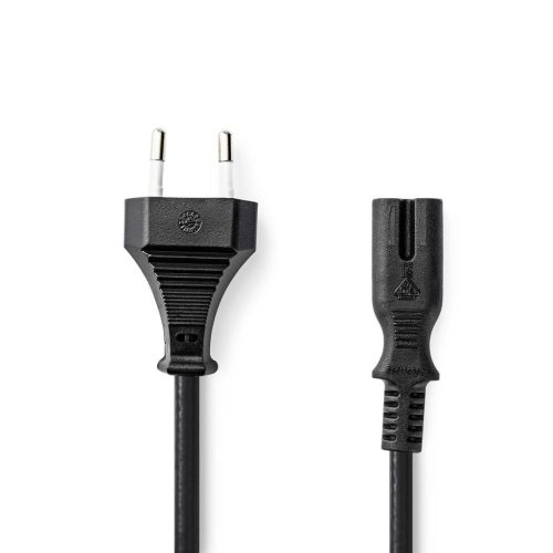Nedis táp kábel IEC-320-C7, 2 x 0.75 mm, 2m, CEGL11040BK20