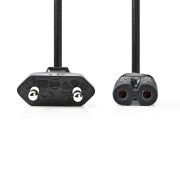 Nedis táp kábel IEC-320-C7, 2 x 0.75 mm, 2m, CEGL11040BK20