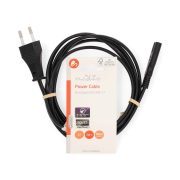 Nedis táp kábel IEC-320-C7, 2 x 0.75 mm, 2m, CEGL11040BK20
