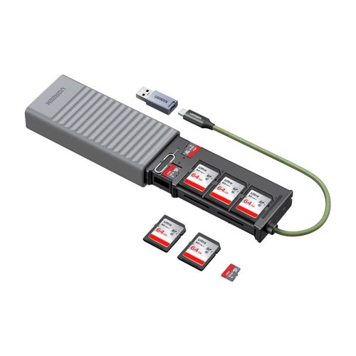 Ugreen CM856 memóriakártya adapter / olvasó, USB / USB-C, SD és microSD kártyákhoz