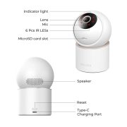 Imilab C40 4K okos WiFi biztonsági kamera + hálózati adapter