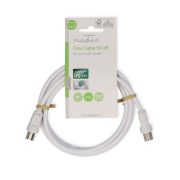 Nedis CSGL40000WT15 koax kábel, koax dugó - koax hüvely, 1,5m