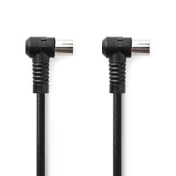   Nedis CSGL40120BK15 koax kábel, IEC koax dugó, IEC koax alj, pipa csatlakozók, 1,5m