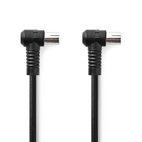 Nedis CSGL40120BK15 koax kábel, IEC koax dugó, IEC koax alj, pipa csatlakozók, 1,5m