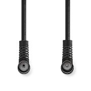 Nedis CSGL40120BK15 koax kábel, IEC koax dugó, IEC koax alj, pipa csatlakozók, 1,5m