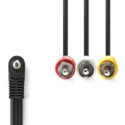 Nedis CVGL22400BK10 audio - video AV kábel, 3,5mm jack - 3x RCA, 1m