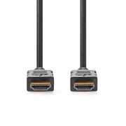 Nedis CVGL34060BK05 Ultra HD 4K HDMI kábel ARC, 18 Gbps, aranyozott csatlakozók, 0,5m