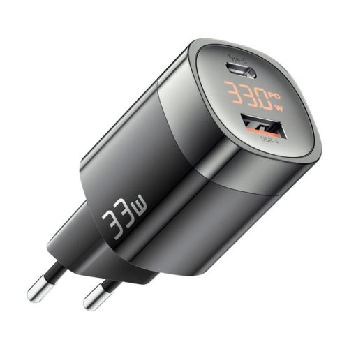 Essager fali USB-A és USB-C töltő kijelzővel, 33W