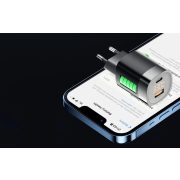 Essager fali USB-A és USB-C töltő kijelzővel, 33W