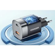Essager fali USB-A és USB-C töltő kijelzővel, 33W