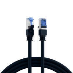 Cat.6A S/FTP 1m patch kábel superflex fekete
