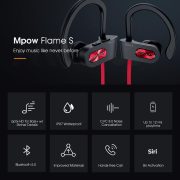 Mpow Flame S Sport Bluetooth fekete-piros fülhallgató
