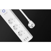 Gosund P1 PLUS Wifi-s okos elosztó, Tuya (4x AC schuko, 3x USB-A)