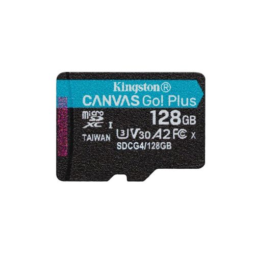 KINGSTON Memóriakártya MicroSDXC 128GB Canvas Go Plus Gen4 200R A2 U3 V30 Adapter nélkül