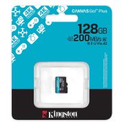 KINGSTON Memóriakártya MicroSDXC 128GB Canvas Go Plus Gen4 200R A2 U3 V30 Adapter nélkül