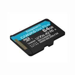   KINGSTON Memóriakártya MicroSDXC 64GB Canvas Go Plus Gen4 200R A2 U3 V30 Adapter nélkül
